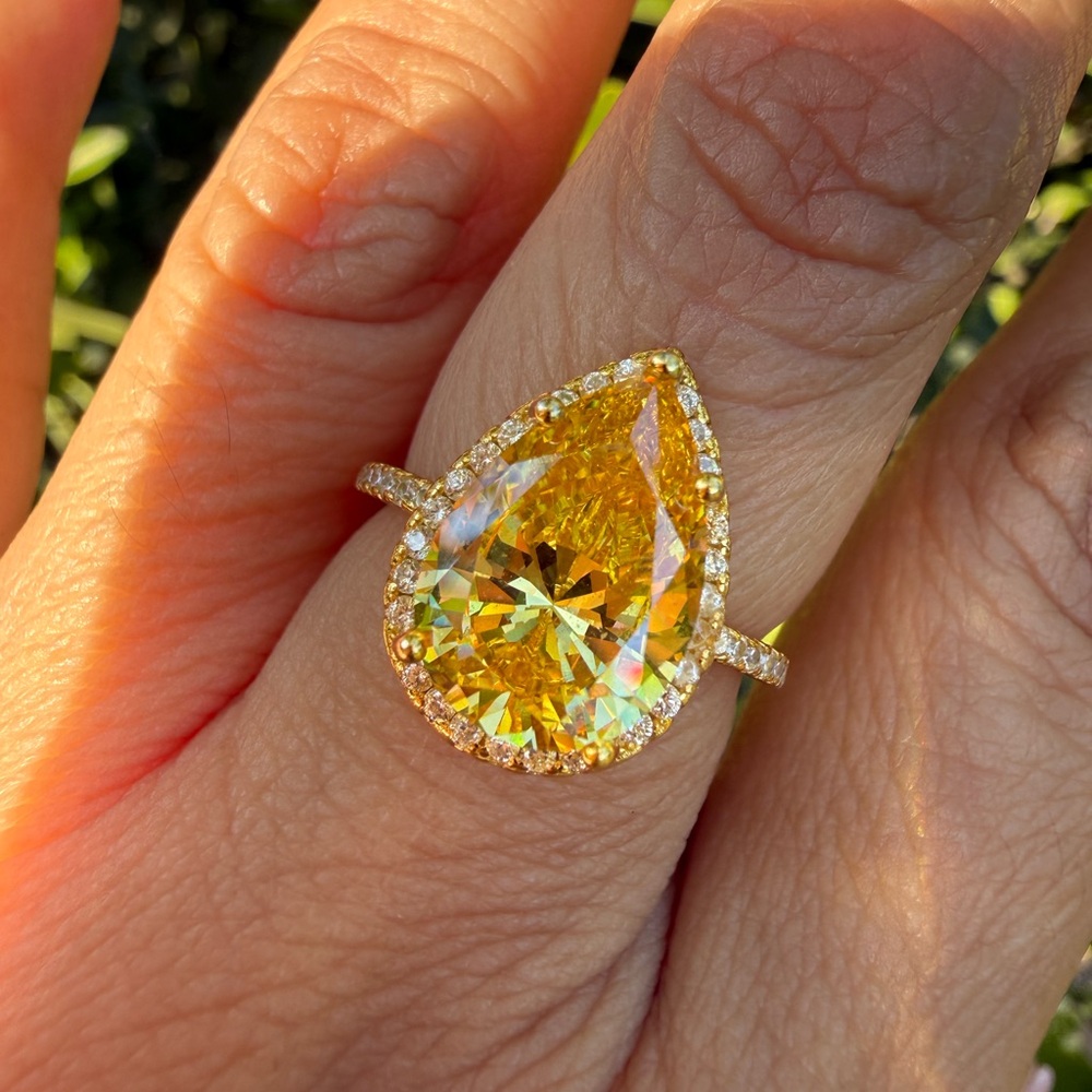 925 Sterling Silver Gold-Plated Stackable Ring - image 4